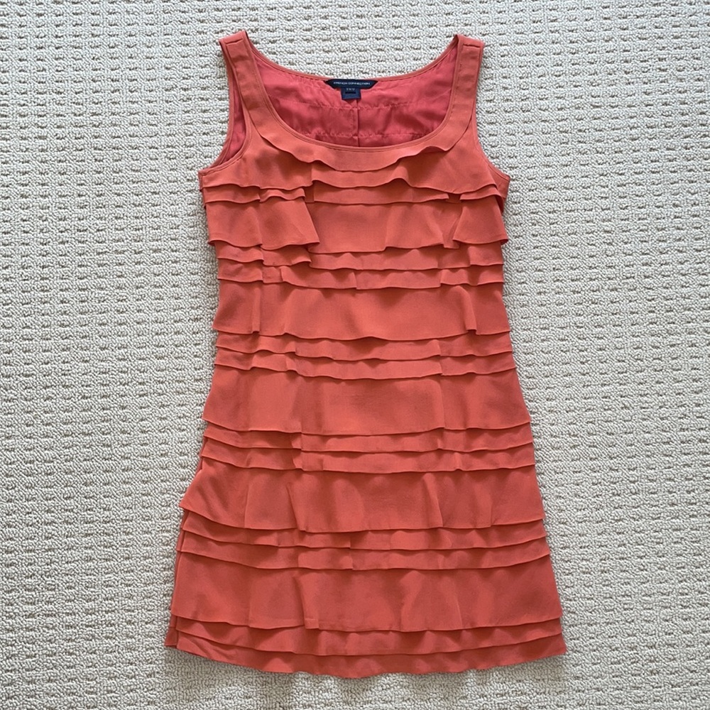 French Connection Silk Ruffle Dress - Picture 2 of 6